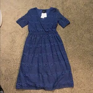 ASOS Maternity dress, blue lace SZ 8
